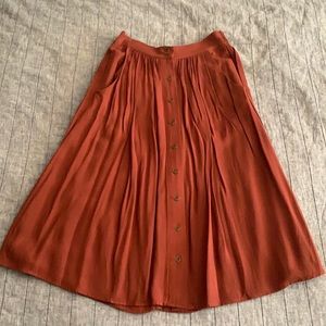 Midi button down skirt